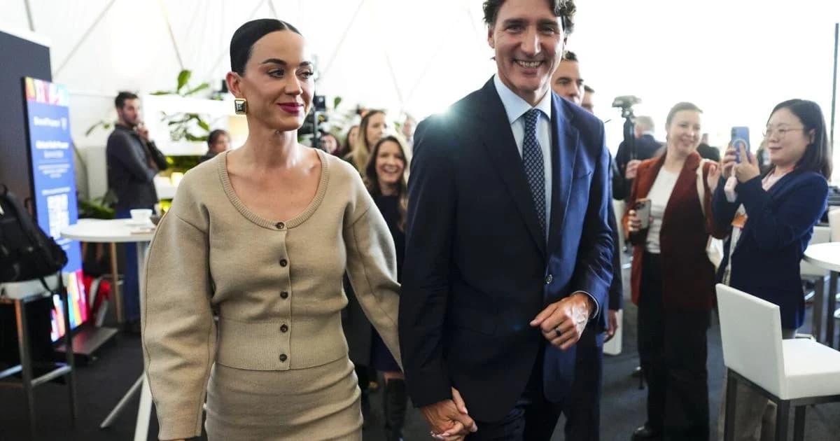 Justin Trudeau promotes ‘soft power’ at Davos with Katy Perry in attendance