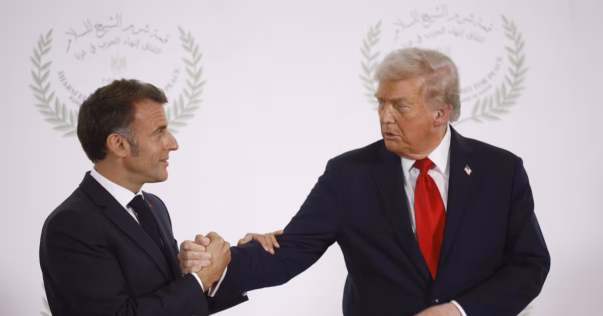 Macron and European leaders softened tone in private texts Trump published