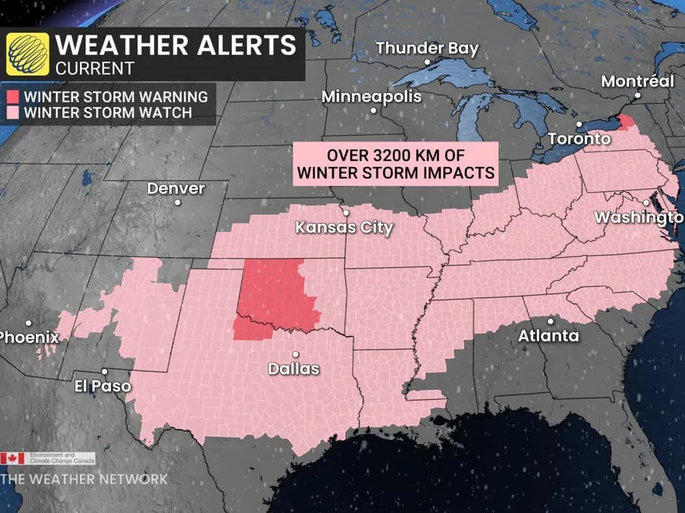 GTA could see up to 30 cm of snow as system tracks up U.S. East Coast