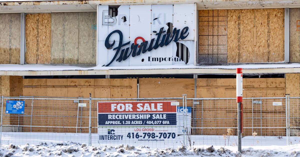 Mid-century Brooklyn Furniture building on Bathurst listed for $1 as redevelopment lure