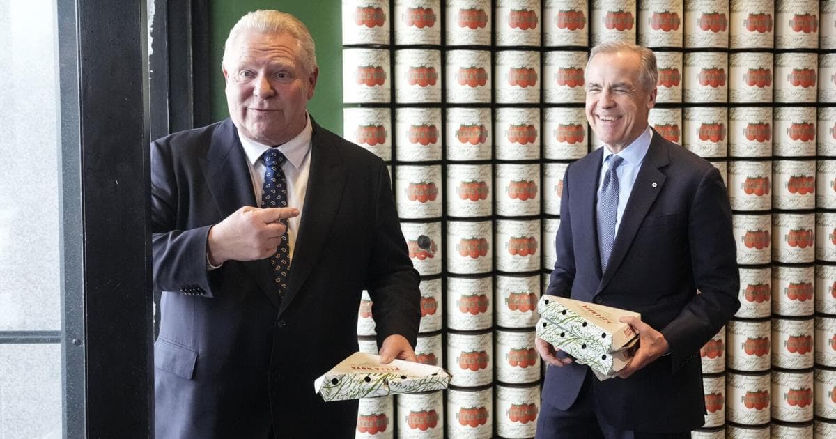 Why Mark Carney ordered a Hawaiian slice with Doug Ford, and what it signalled