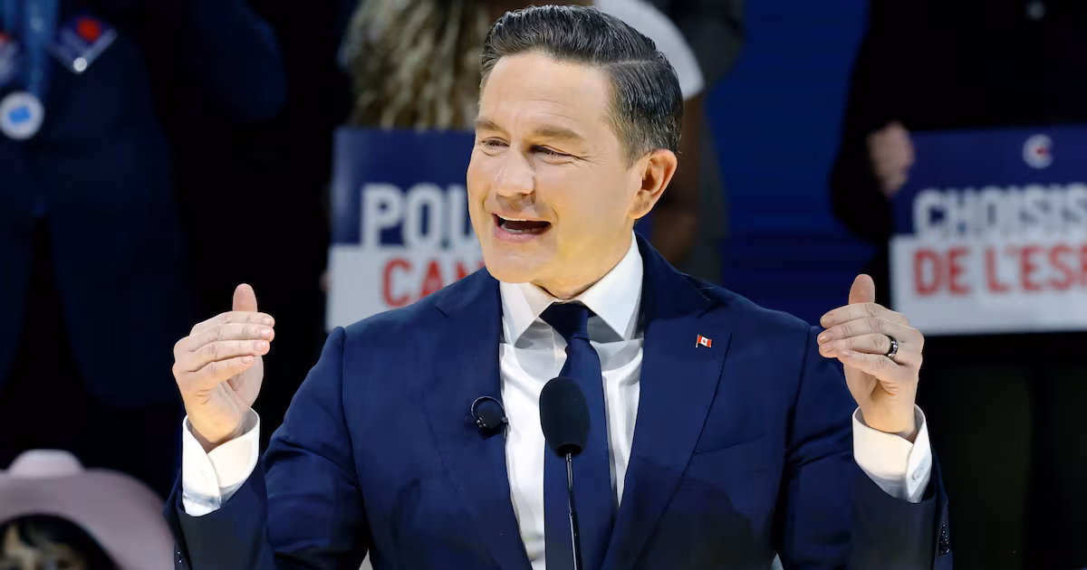 Poilievre wins leadership review with 87% after campaign-style address in Calgary